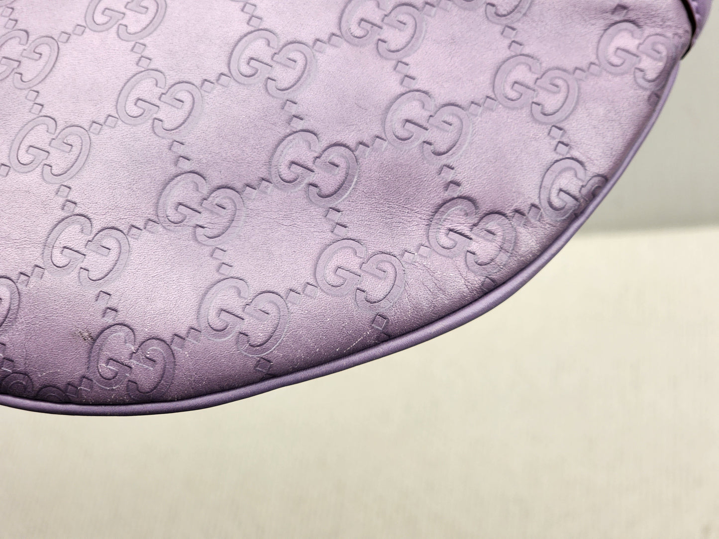 Gucci Purple Guccissima Leather Embossed Glam Hobo