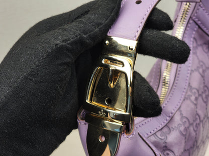 Gucci Purple Guccissima Leather Embossed Glam Hobo