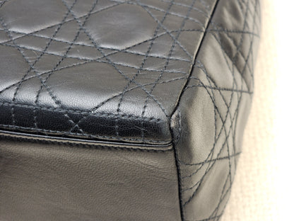 Dior Black Vintage Lambskin Medium Lady Dior (GHW)