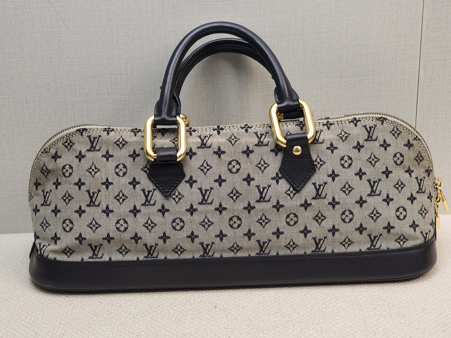 LV Navy Mini Lin Horizontal Alma