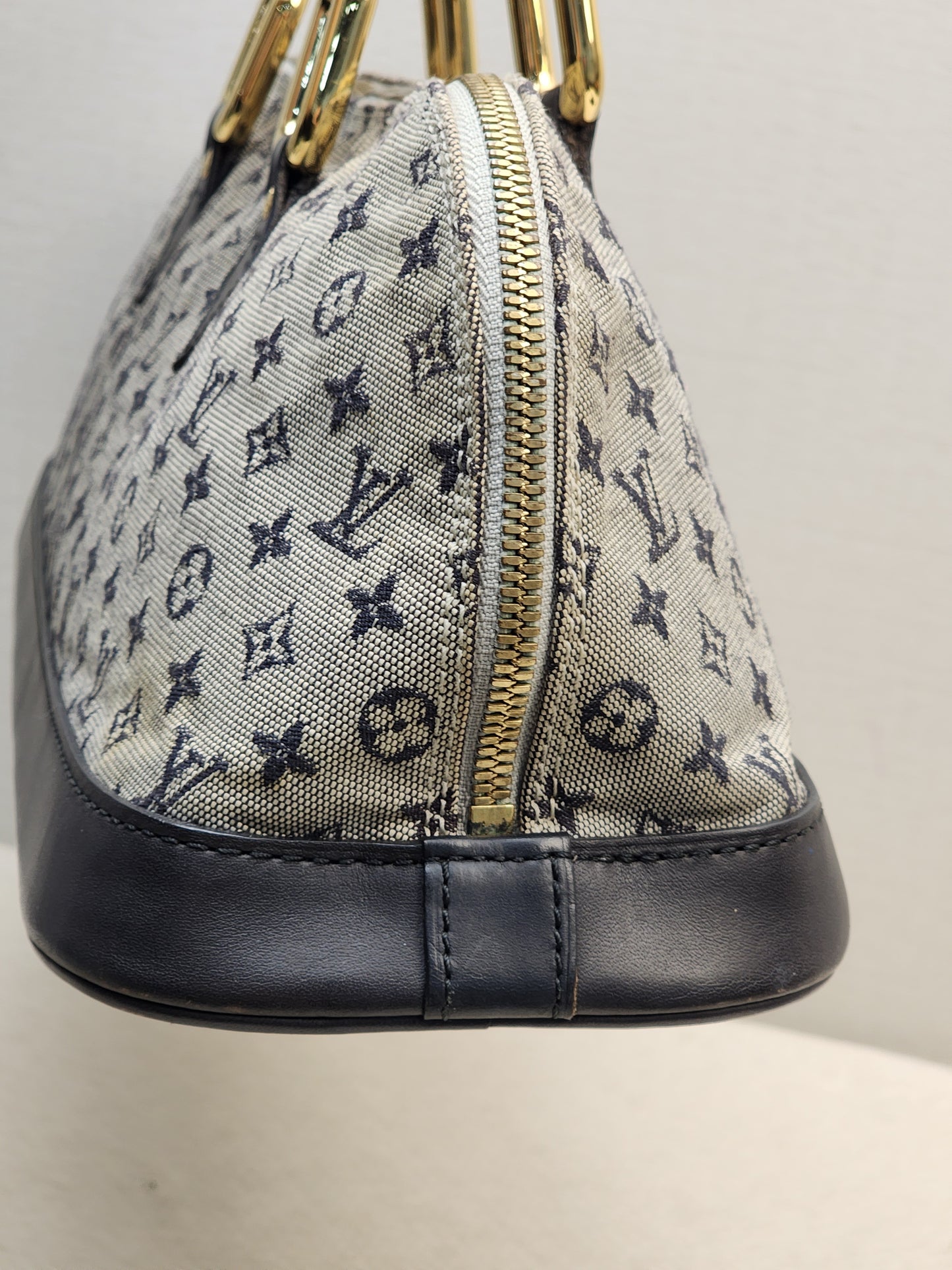LV Navy Mini Lin Horizontal Alma