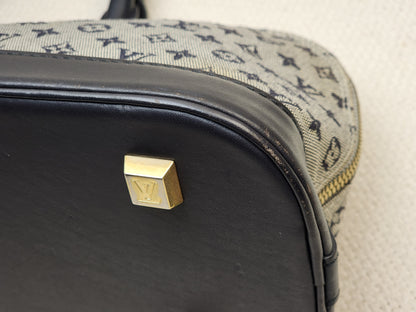 LV Navy Mini Lin Horizontal Alma