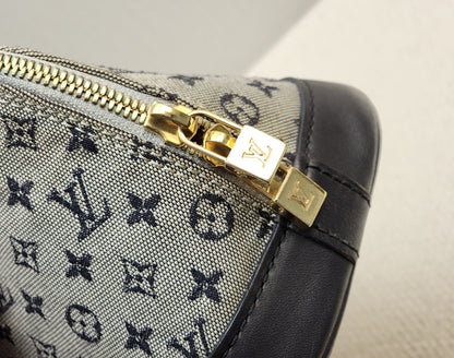 LV Navy Mini Lin Horizontal Alma