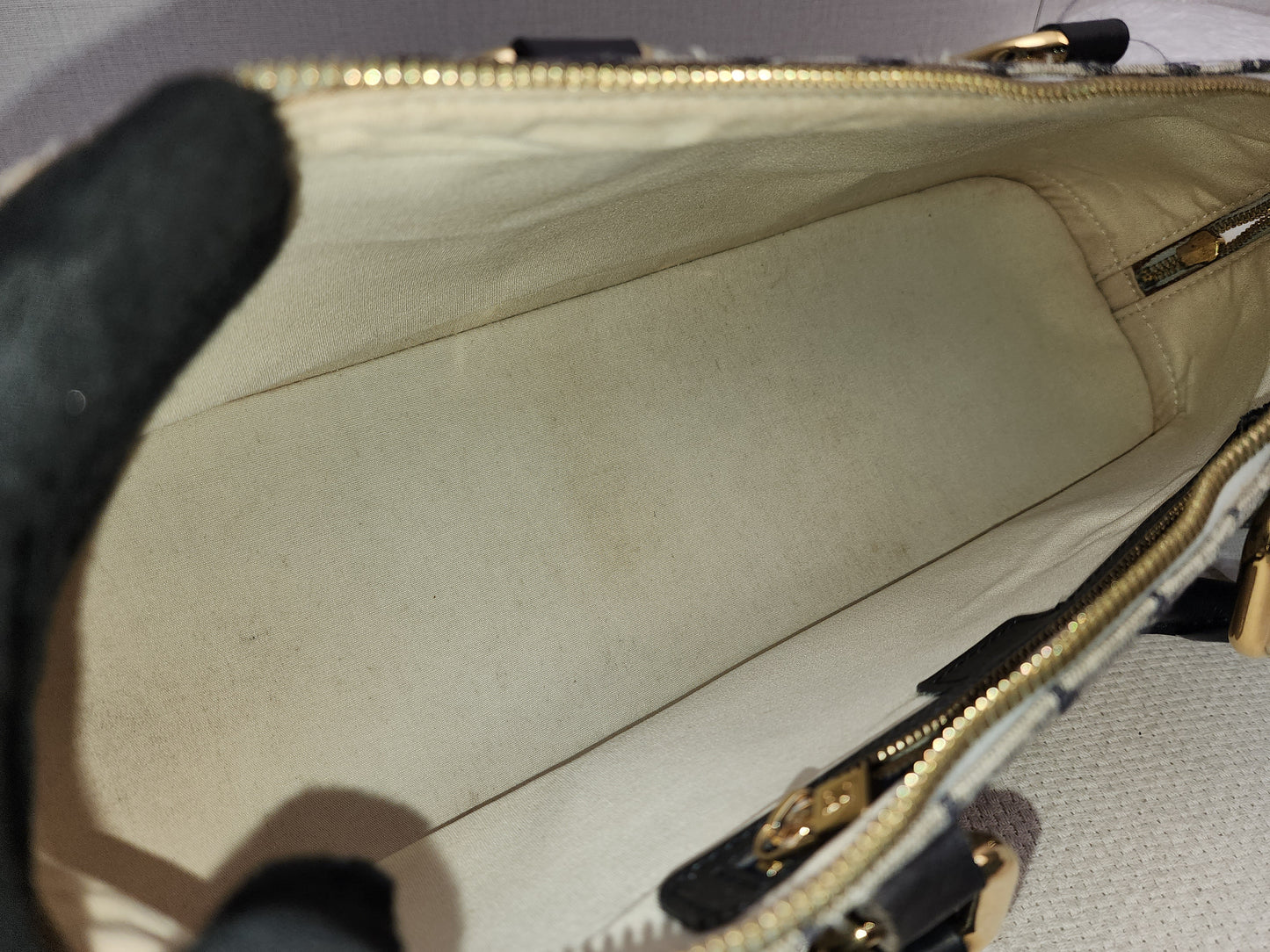 LV Navy Mini Lin Horizontal Alma