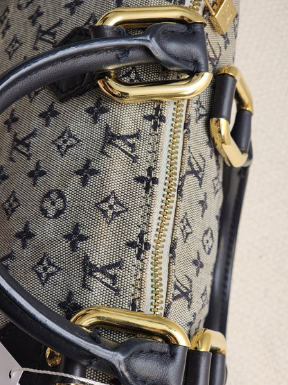 LV Navy Mini Lin Horizontal Alma