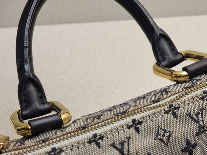 LV Navy Mini Lin Horizontal Alma