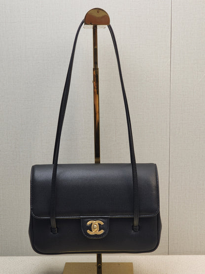 Chanel Black Caviar Small Preppy Coco Bag (GHW)