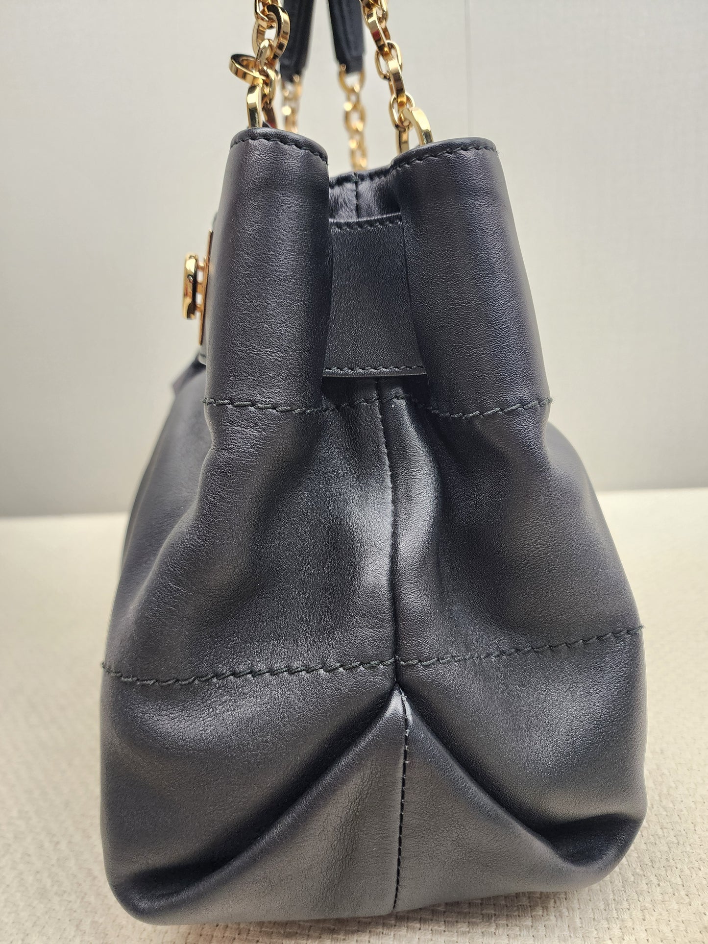 Salvatore Ferragamo Calfskin Chain Tote (GHW)