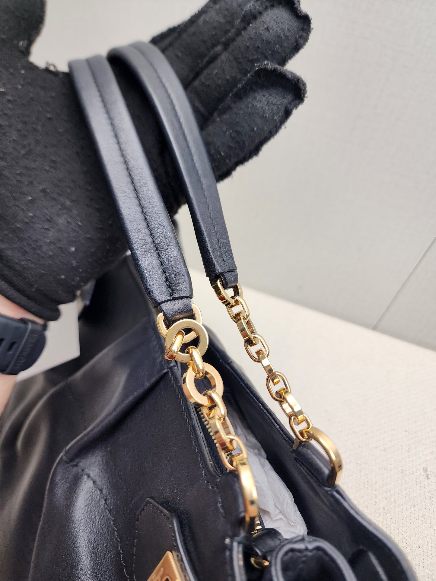 Salvatore Ferragamo Calfskin Chain Tote (GHW)
