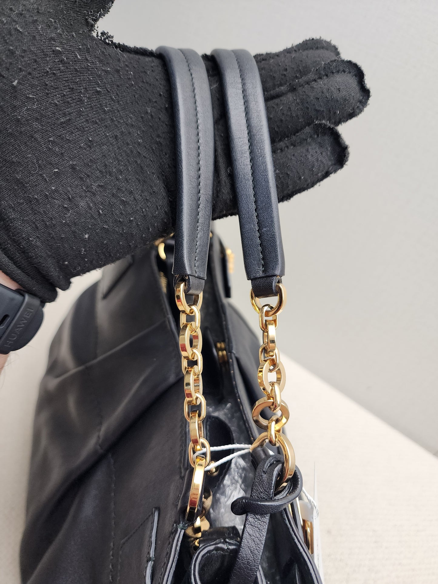 Salvatore Ferragamo Calfskin Chain Tote (GHW)