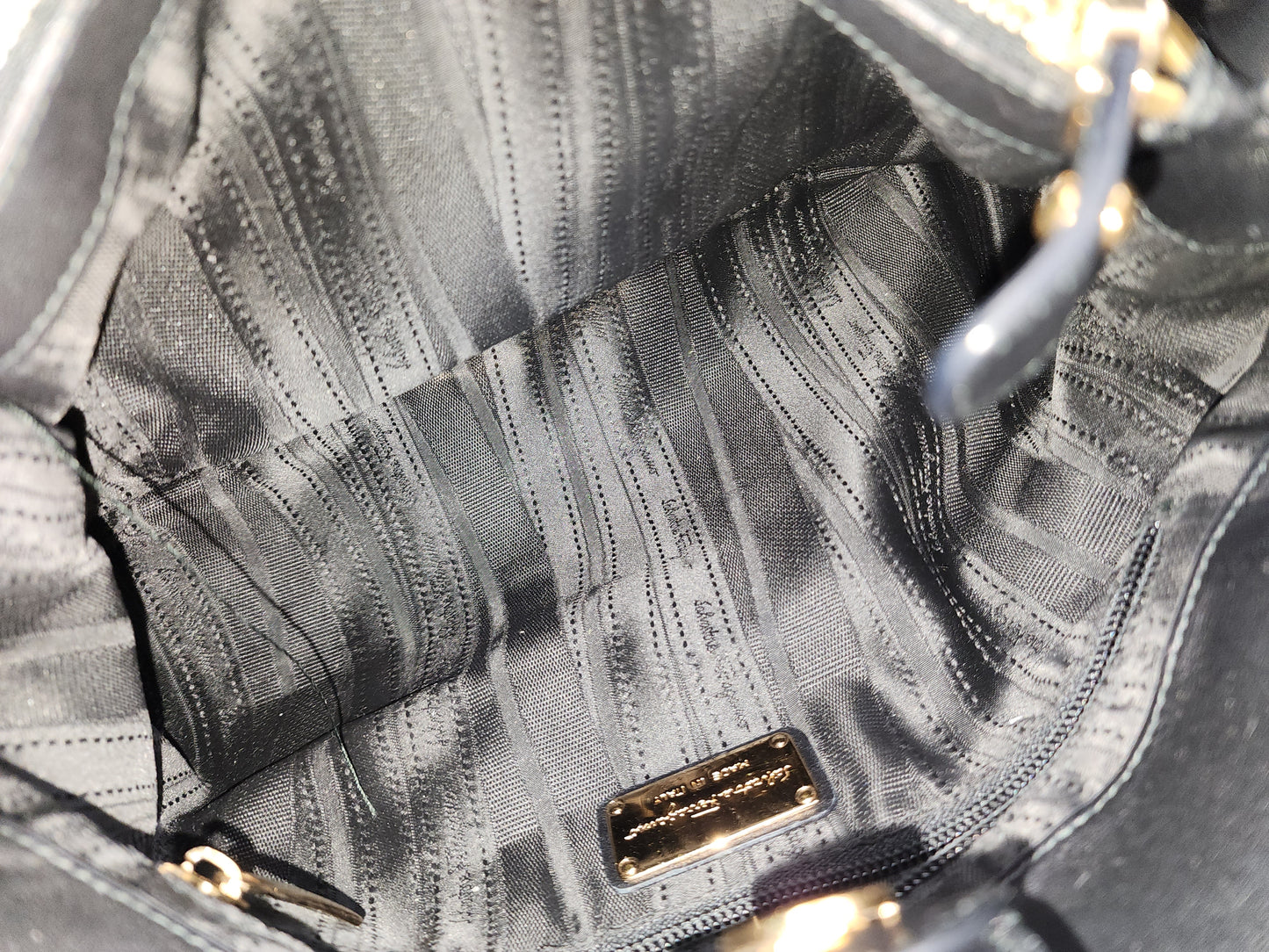 Salvatore Ferragamo Calfskin Chain Tote (GHW)