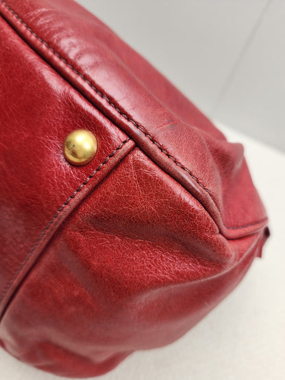 Miu Miu Red Calfskin Vitello Bow 2-Way Bag (GHW)