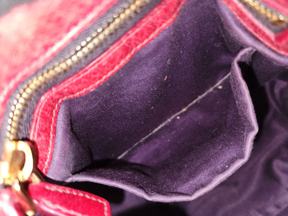 Miu Miu Red Calfskin Vitello Bow 2-Way Bag (GHW)