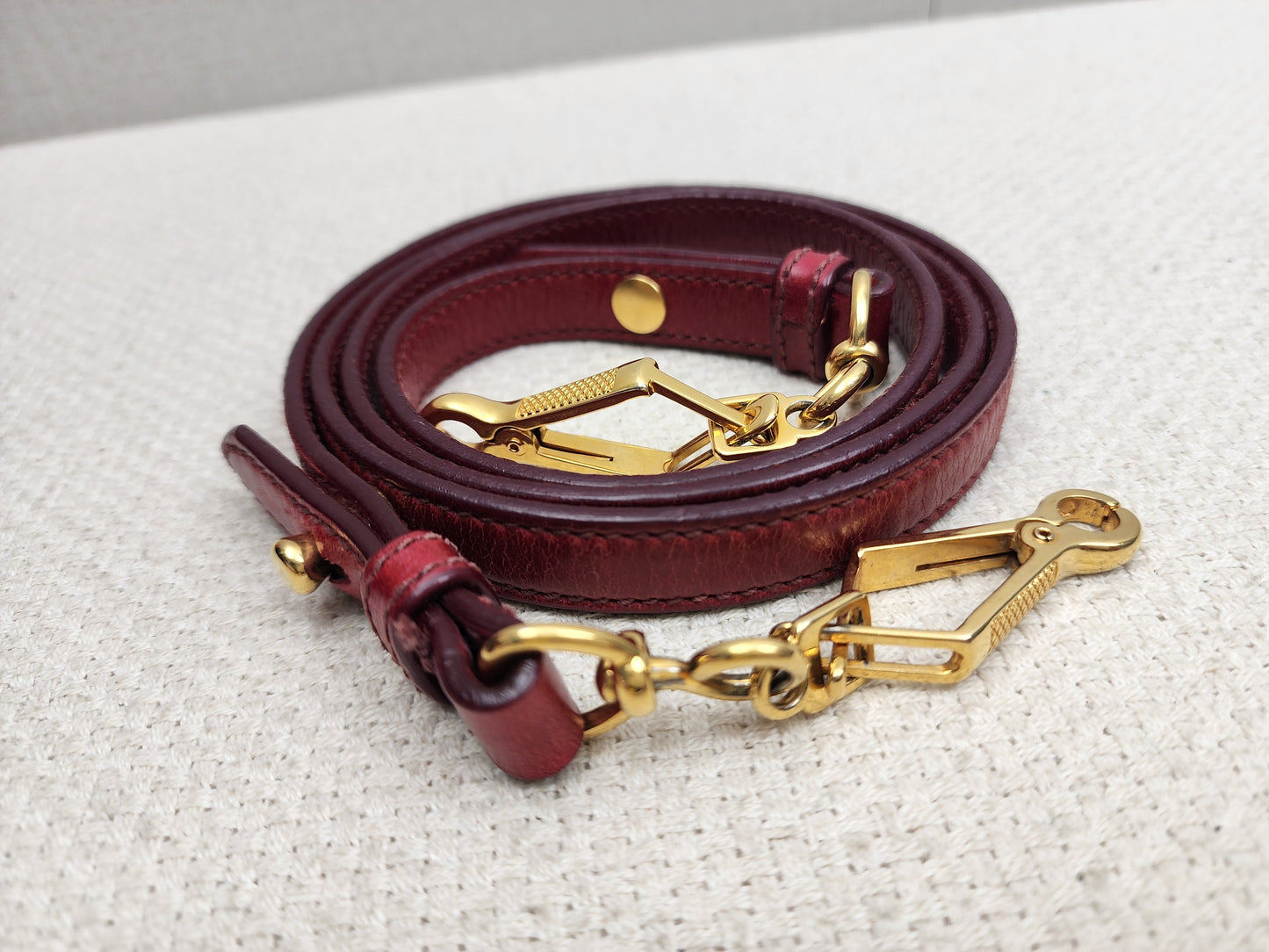 Miu Miu Red Calfskin Vitello Bow 2-Way Bag (GHW)