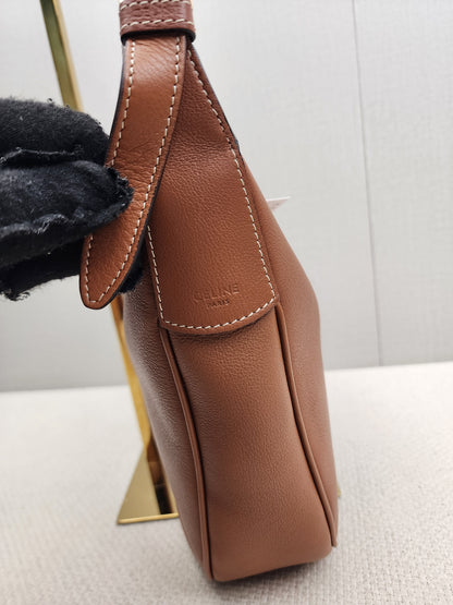 Celine Tan Grained Calfskin Small Heloise Bag (GHW)