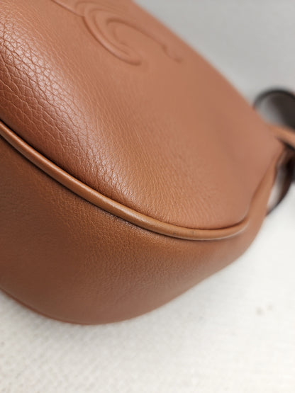 Celine Tan Grained Calfskin Small Heloise Bag (GHW)