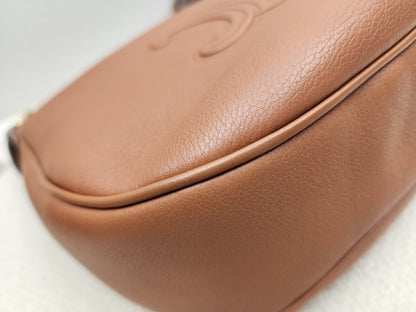 Celine Tan Grained Calfskin Small Heloise Bag (GHW)