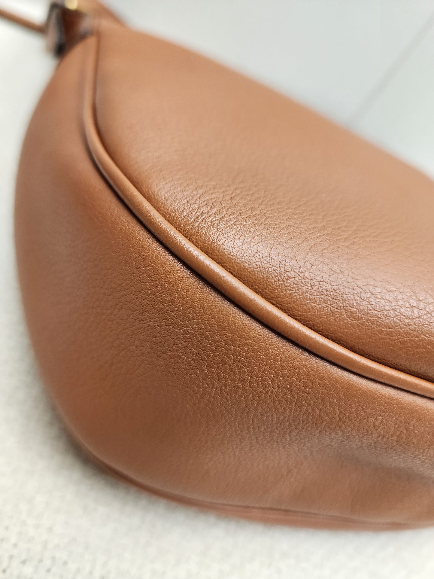 Celine Tan Grained Calfskin Small Heloise Bag (GHW)