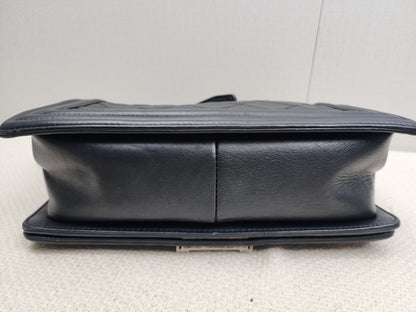 Chanel Black Calfskin Old Medium Boy (RHW)
