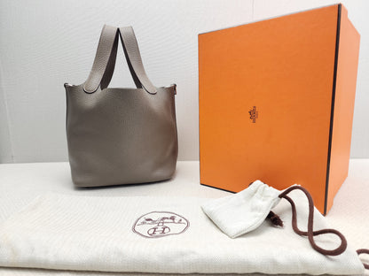 Hermes Etoupe Picotin 18 (PHW)