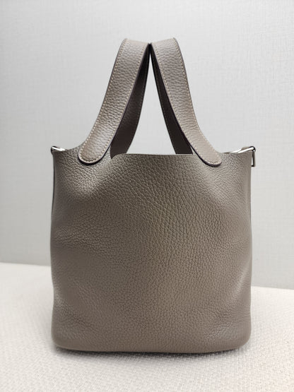 Hermes Etoupe Picotin 18 (PHW)