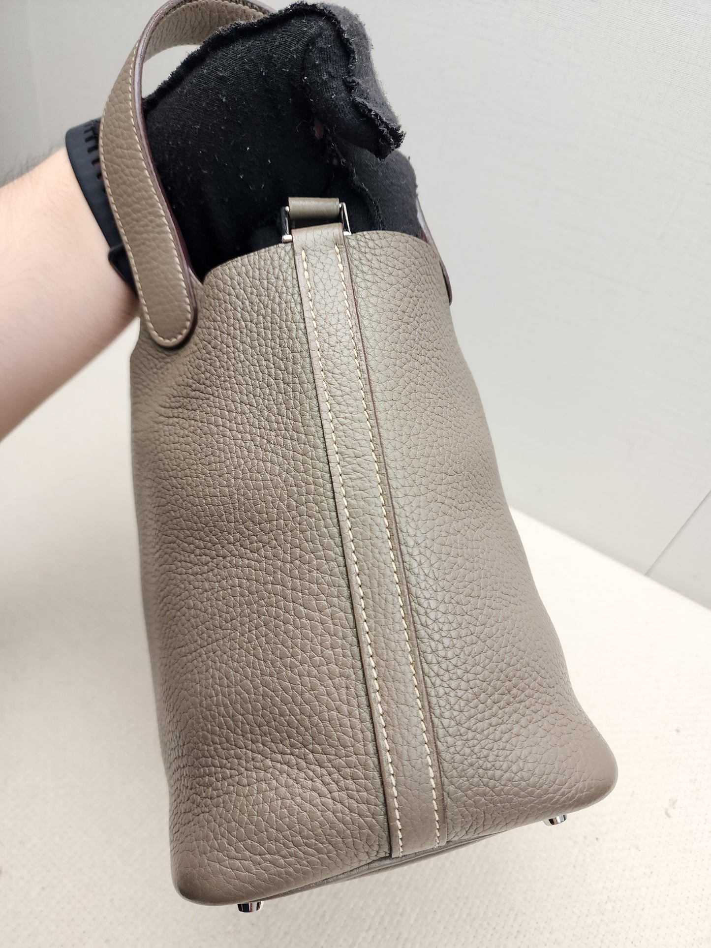 Hermes Etoupe Picotin 18 (PHW)