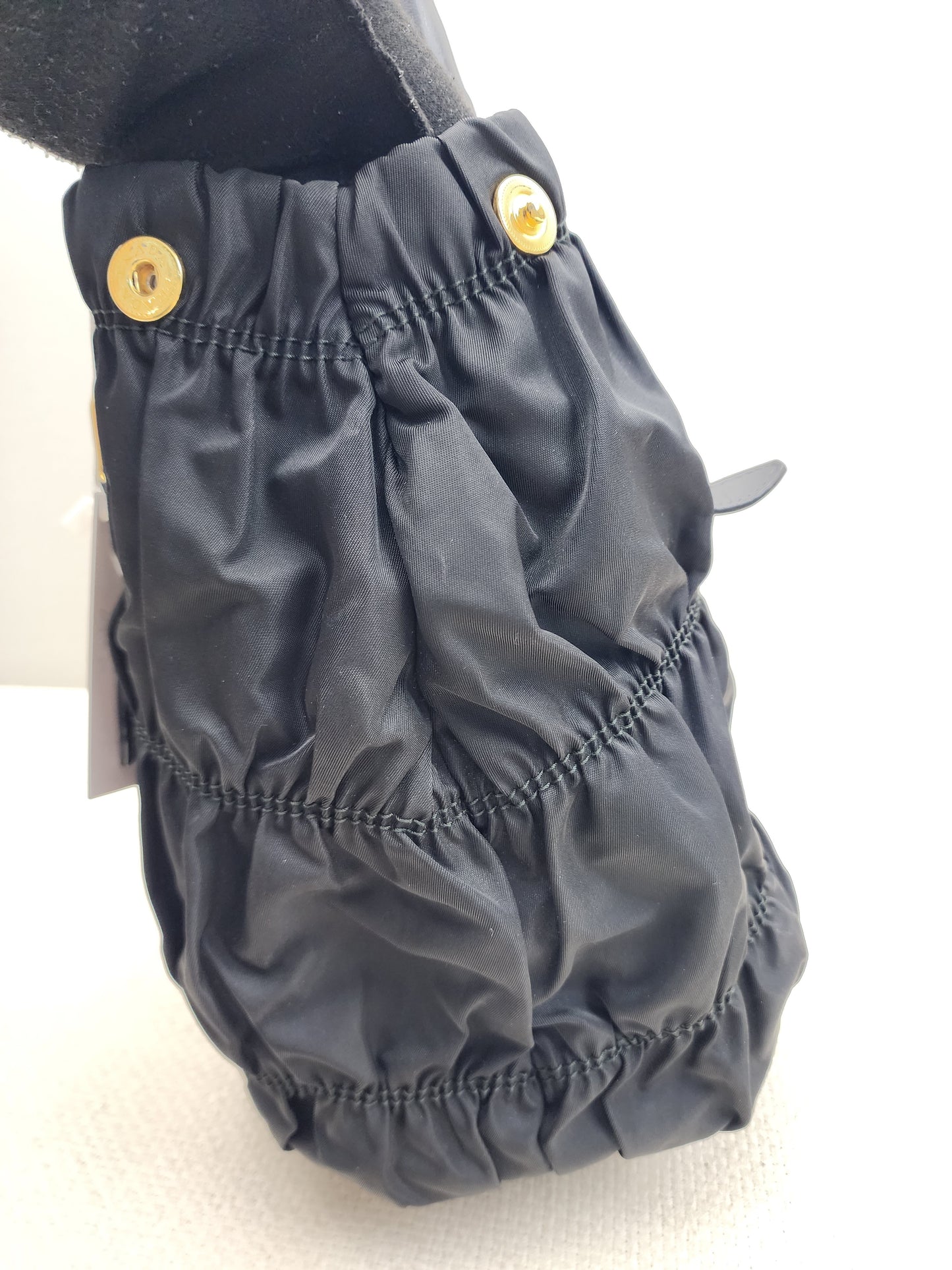 Prada Black Tessuto Nylon Gaufre 2-Way Tote