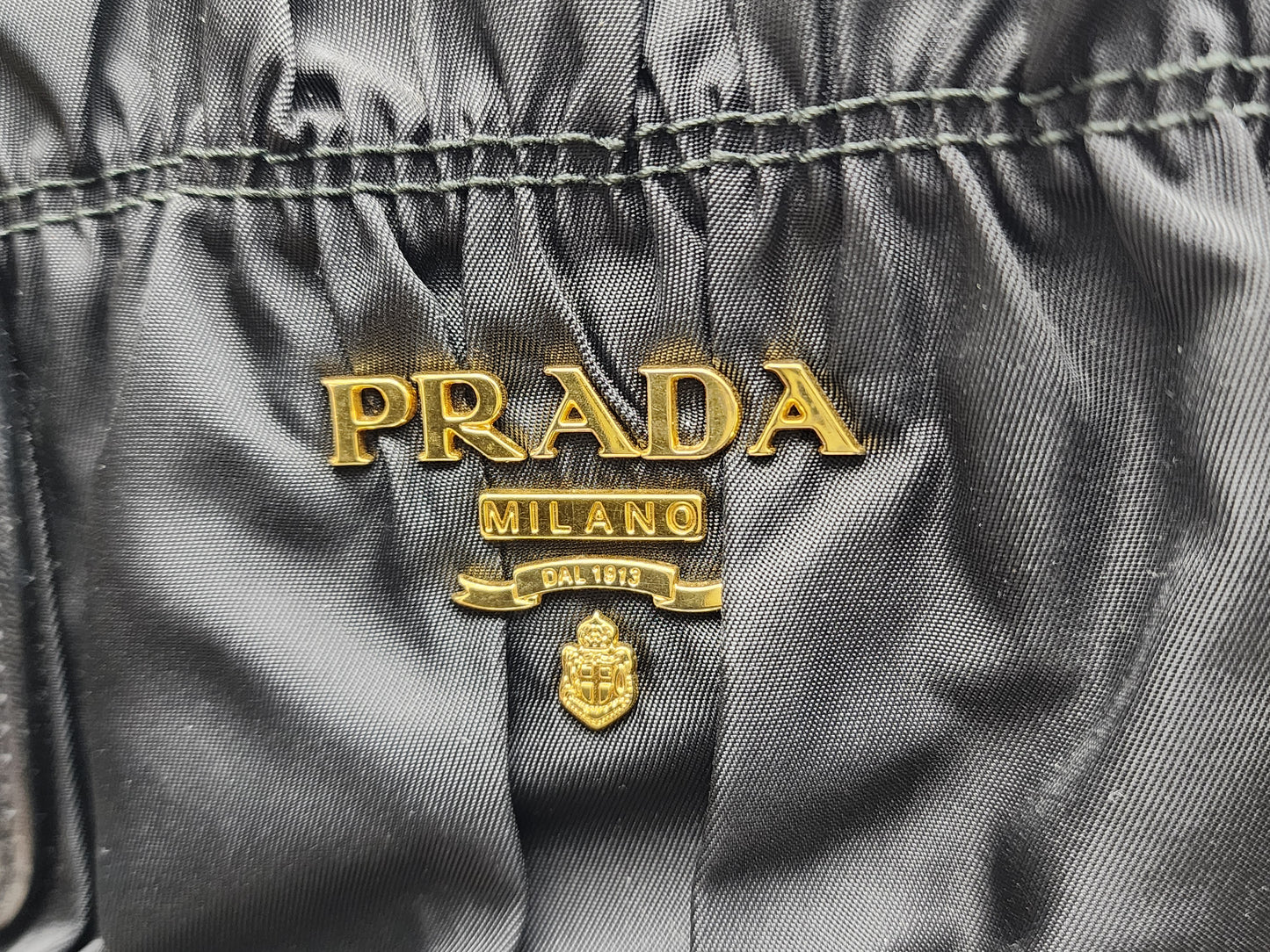 Prada Black Tessuto Nylon Gaufre 2-Way Tote