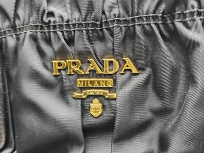 Prada Black Tessuto Nylon Gaufre 2-Way Tote