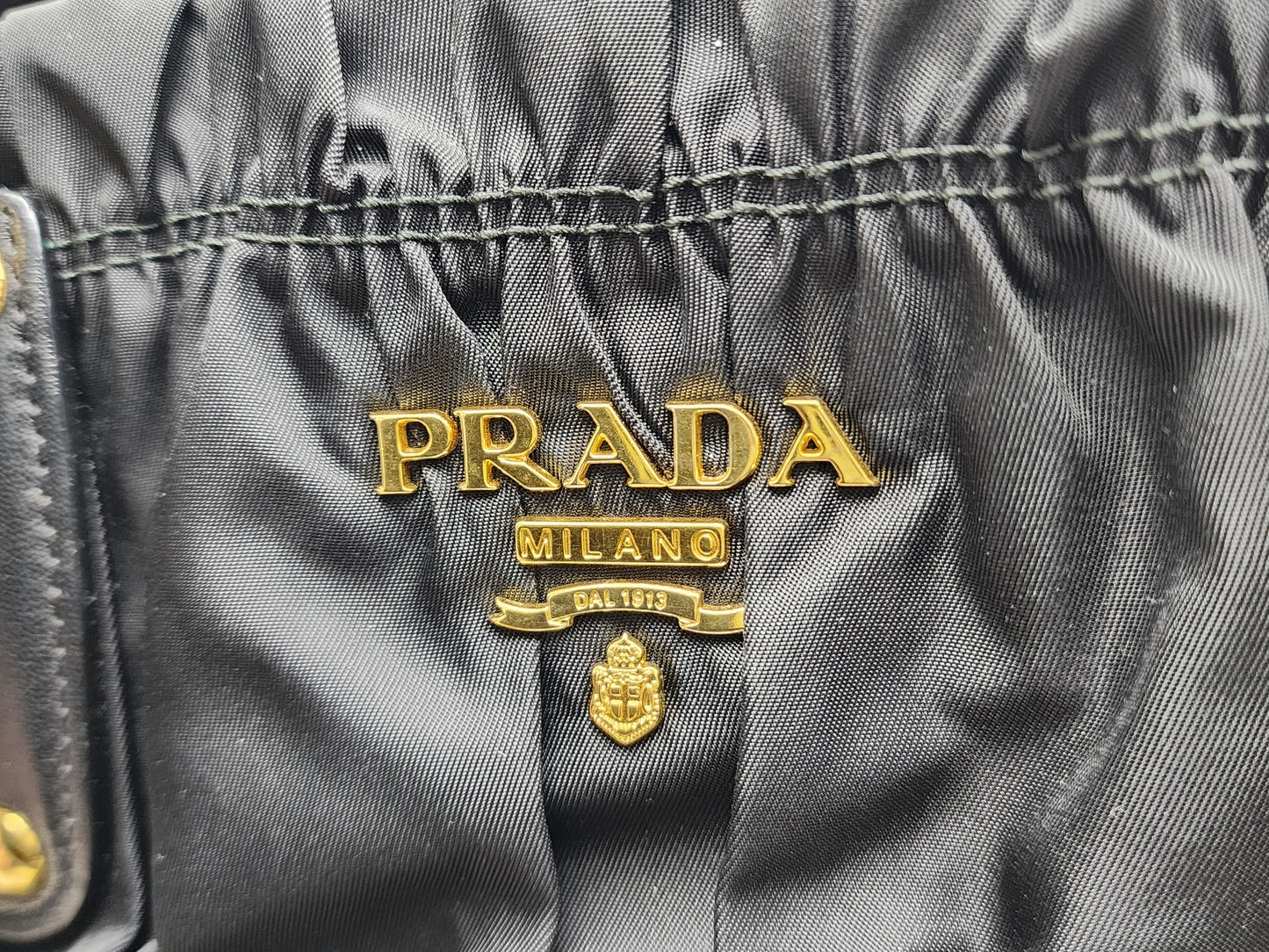 Prada Black Tessuto Nylon Gaufre 2-Way Tote