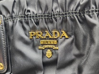 Prada Black Tessuto Nylon Gaufre 2-Way Tote