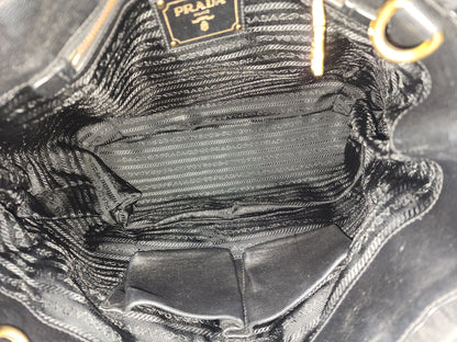 Prada Black Tessuto Nylon Gaufre 2-Way Tote