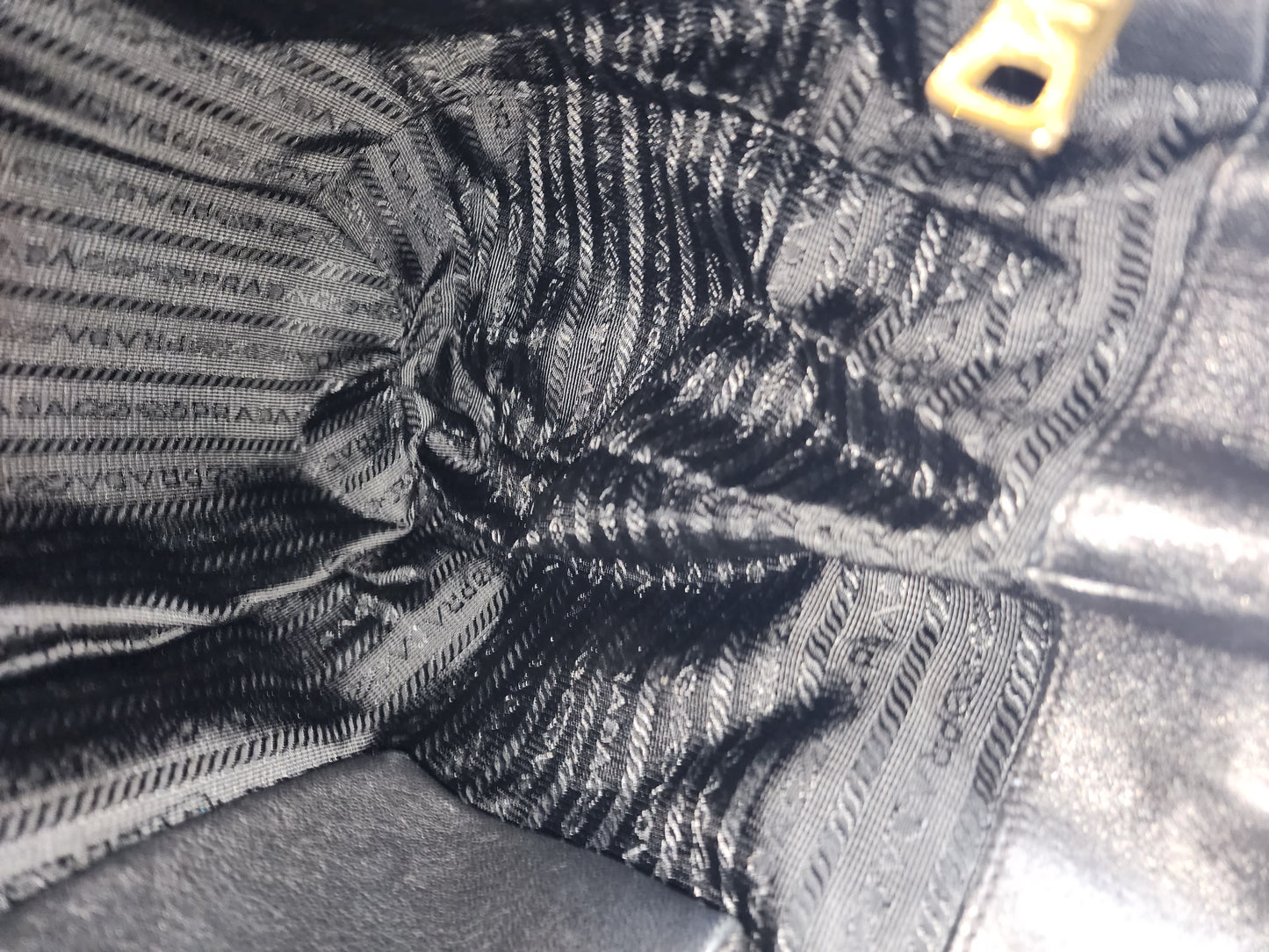 Prada Black Tessuto Nylon Gaufre 2-Way Tote