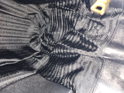 Prada Black Tessuto Nylon Gaufre 2-Way Tote