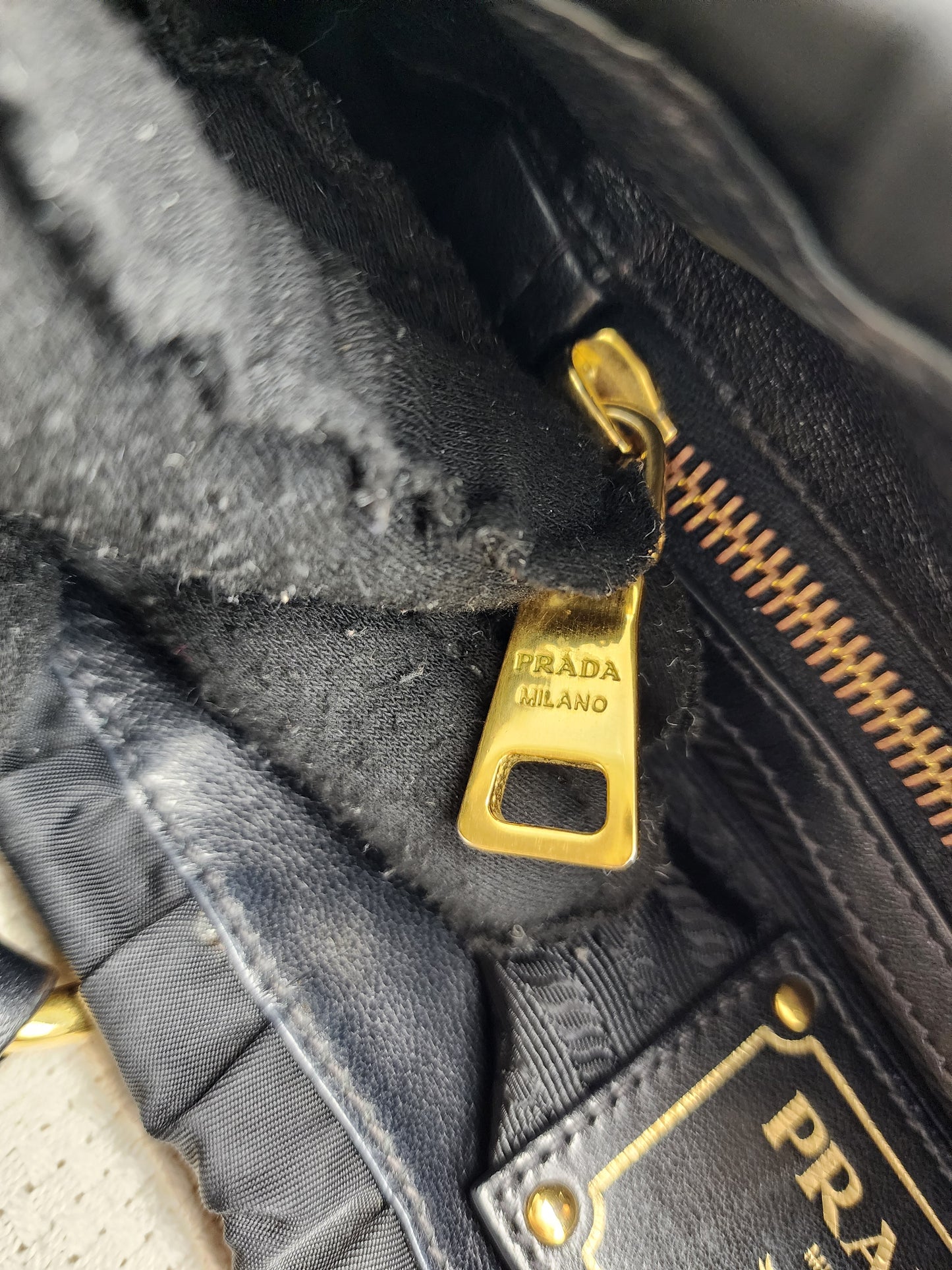 Prada Black Tessuto Nylon Gaufre 2-Way Tote