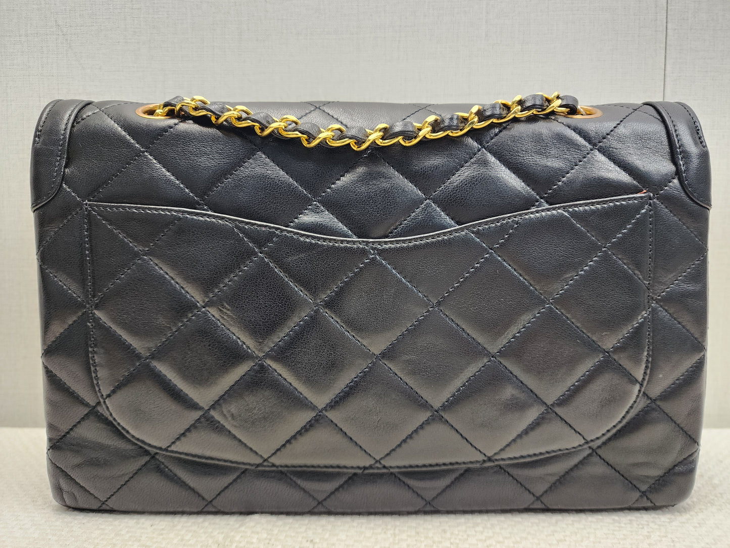 Chanel Black Lambskin Vintage Paris Limited CC Double Flap