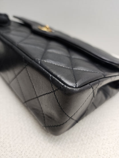 Chanel Black Lambskin Vintage Paris Limited CC Double Flap