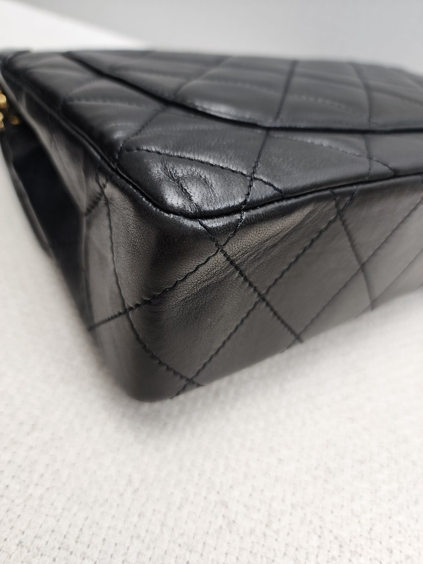 Chanel Black Lambskin Vintage Paris Limited CC Double Flap