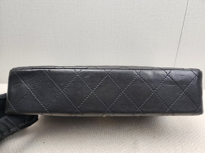 Chanel Black Lambskin Vintage Paris Limited CC Double Flap