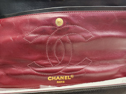 Chanel Black Lambskin Vintage Paris Limited CC Double Flap