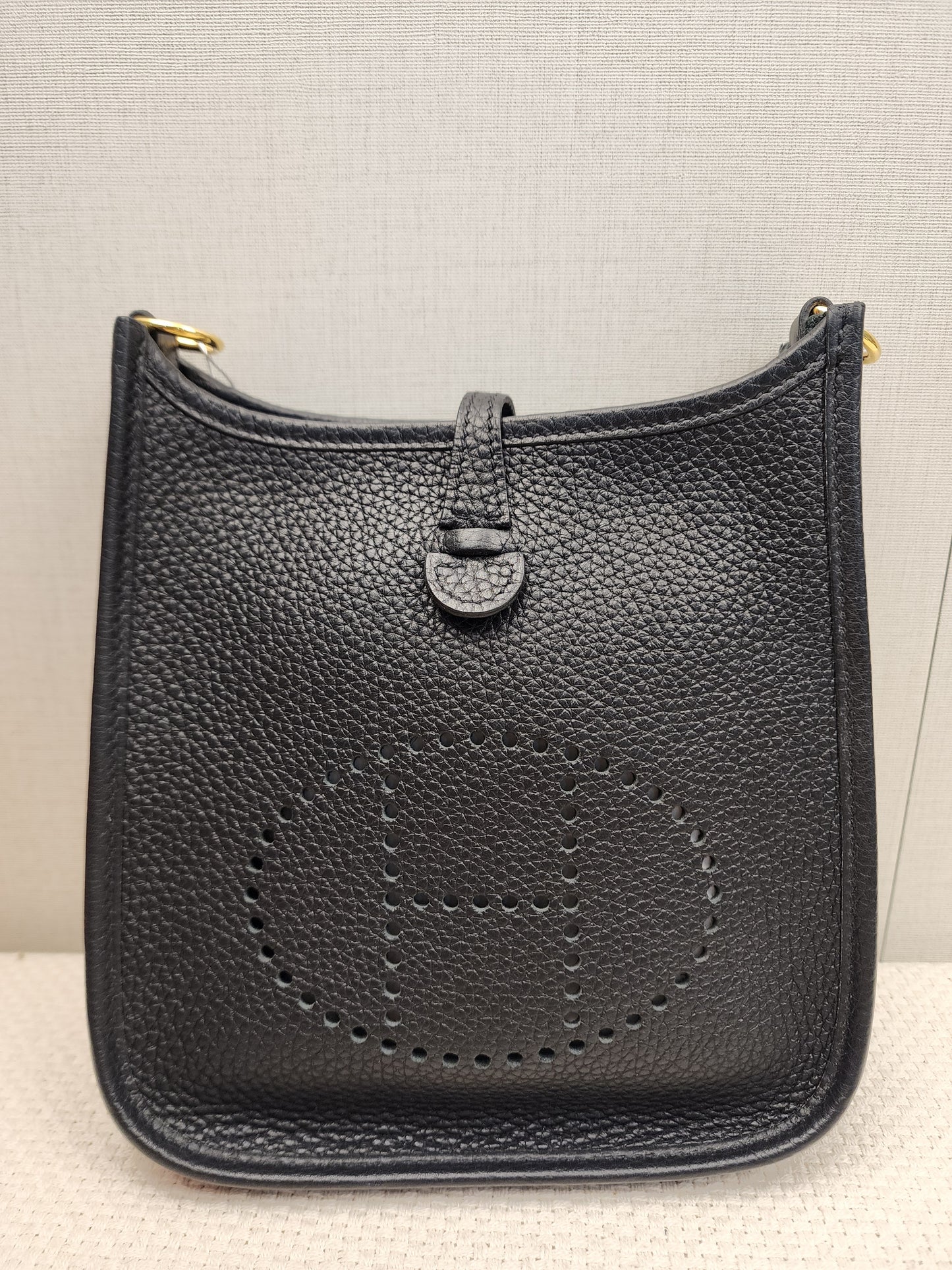 Hermes Taurillon Clemence Mini Evelyne (GHW)
