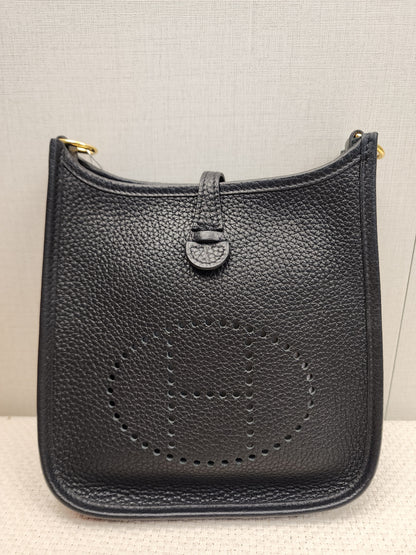 Hermes Taurillon Clemence Mini Evelyne (GHW)