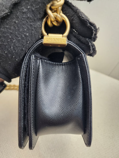 Chanel Black Caviar Small Boy (GHW)