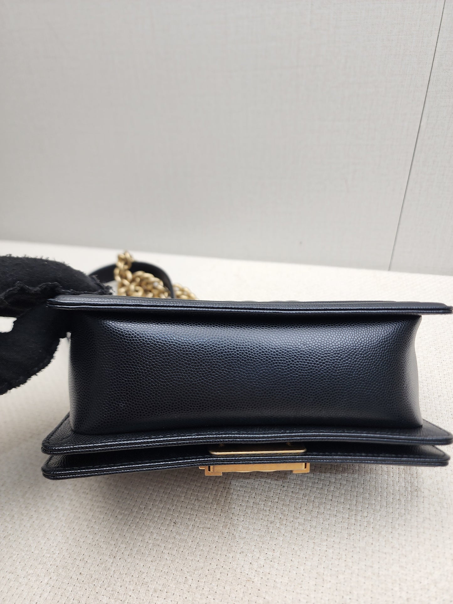 Chanel Black Caviar Small Boy (GHW)
