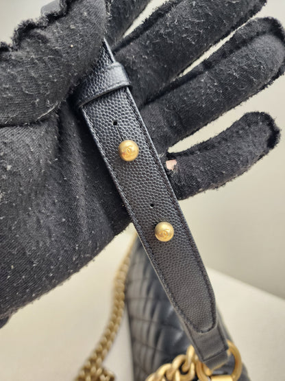 Chanel Black Caviar Small Boy (GHW)