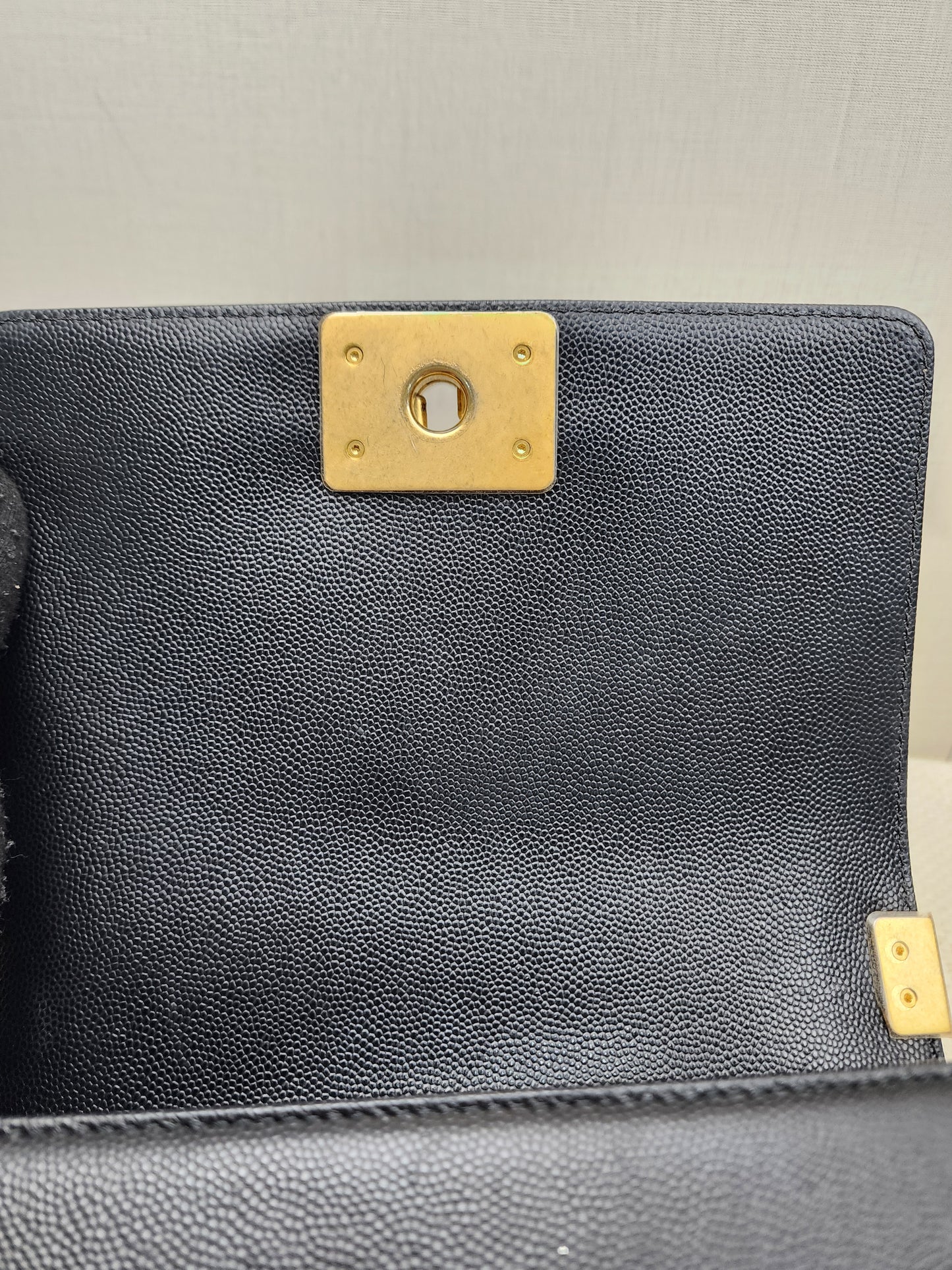 Chanel Black Caviar Small Boy (GHW)