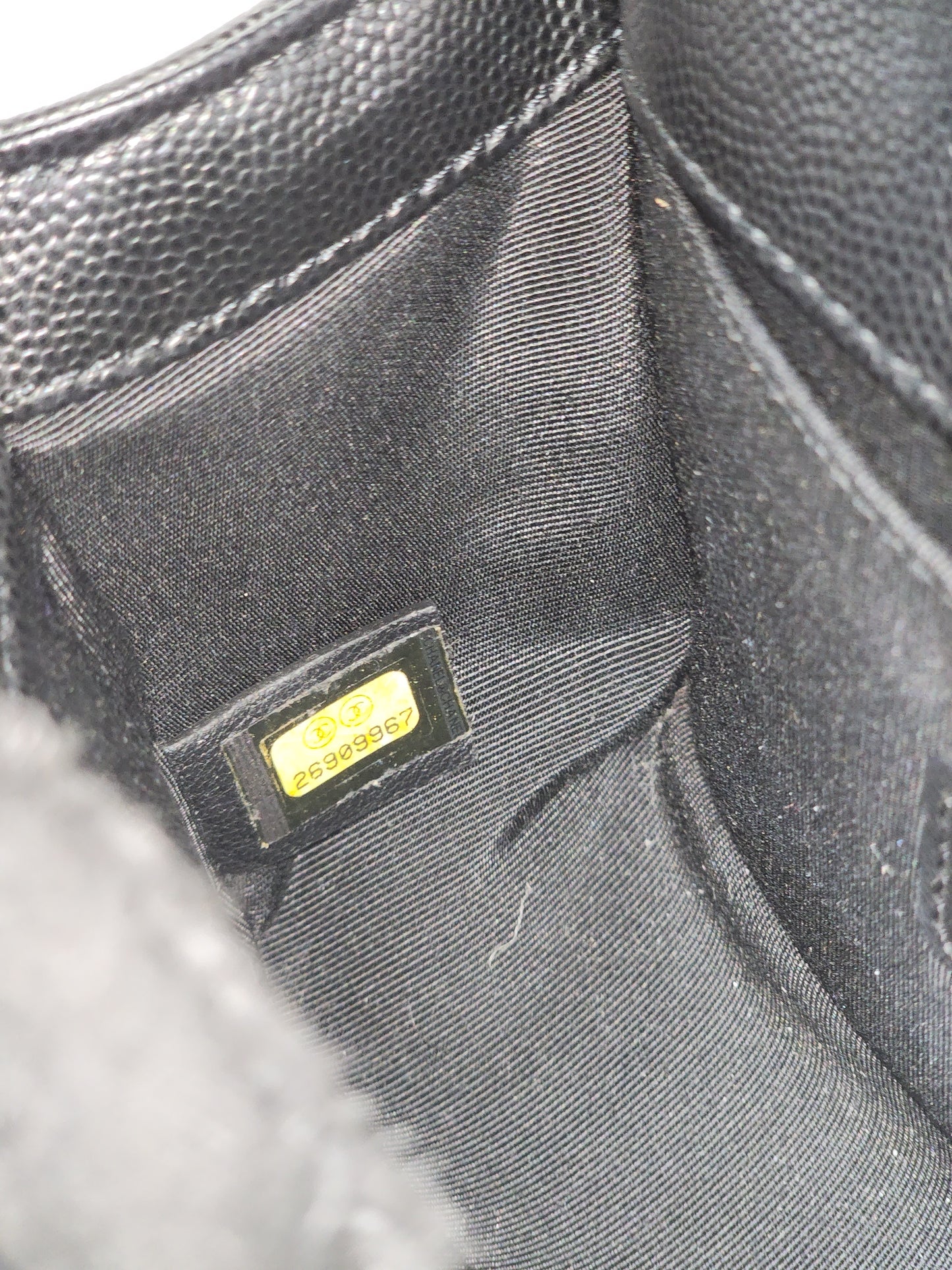 Chanel Black Caviar Small Boy (GHW)