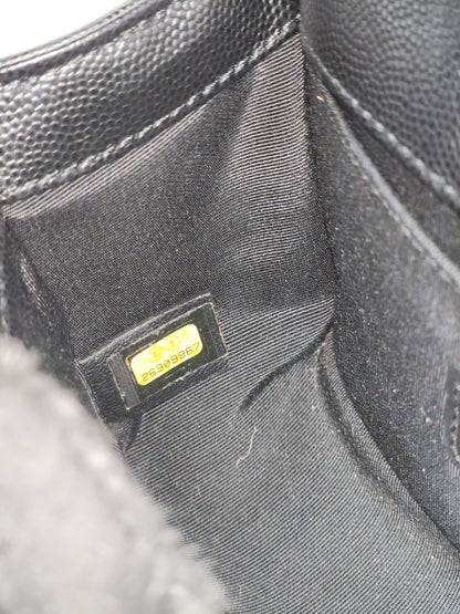Chanel Black Caviar Small Boy (GHW)