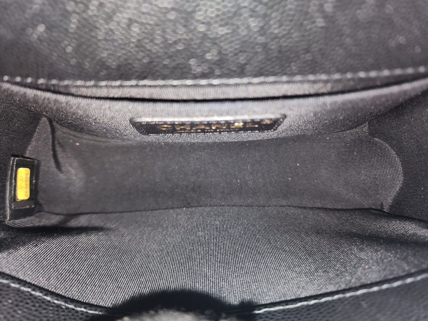 Chanel Black Caviar Small Boy (GHW)