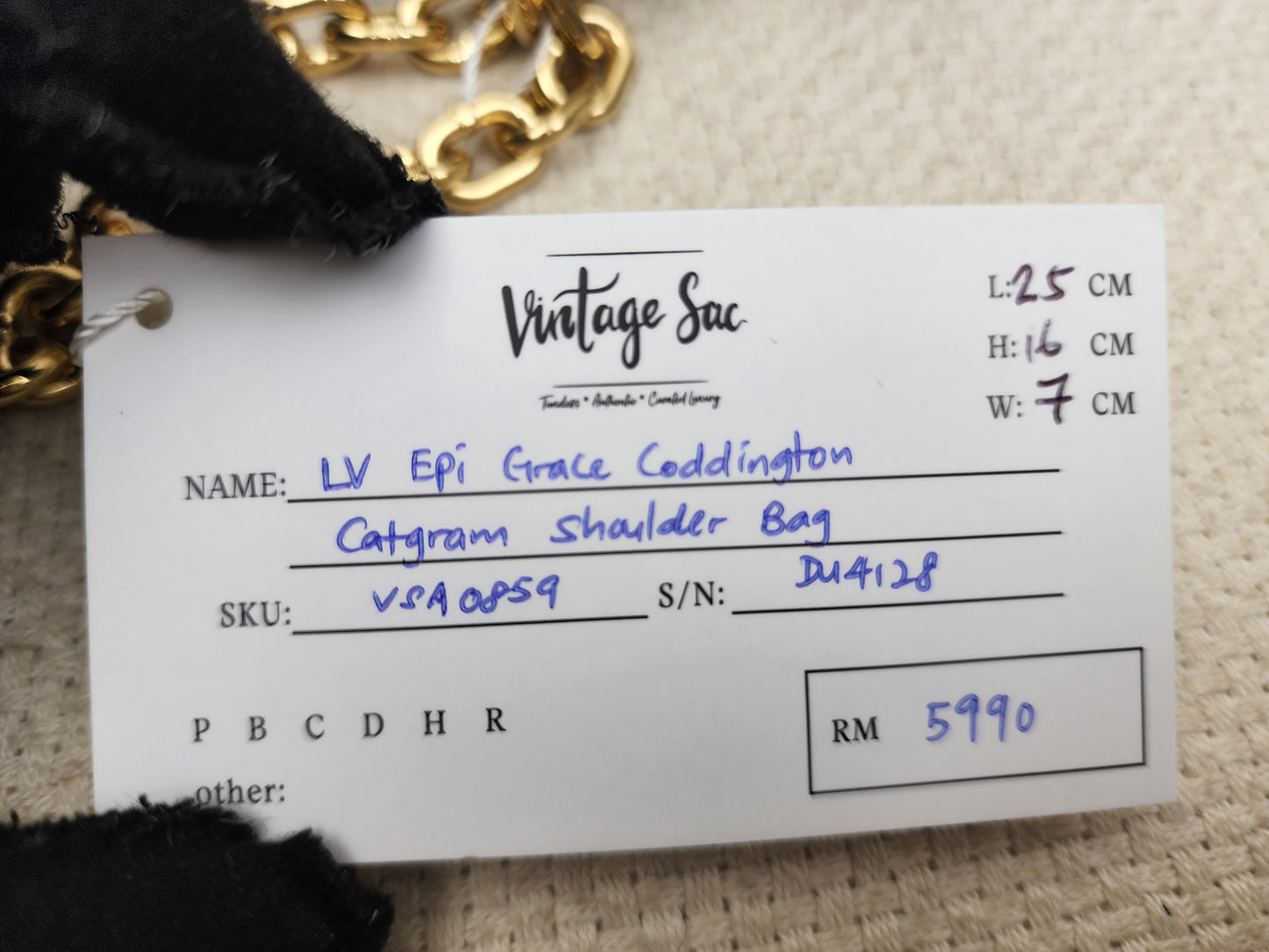 LV Epi Grace Coddington Catgram Shoulder Bag